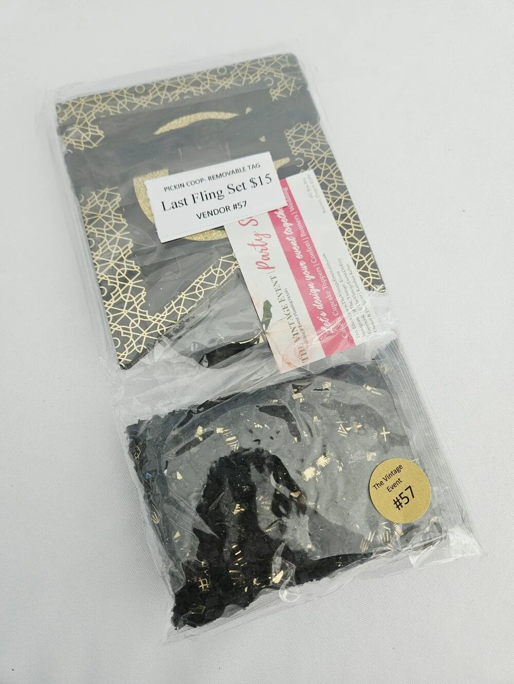 Bride To Be, Last Fling, Black and Gold Bridal Shower Banners- Wholesale